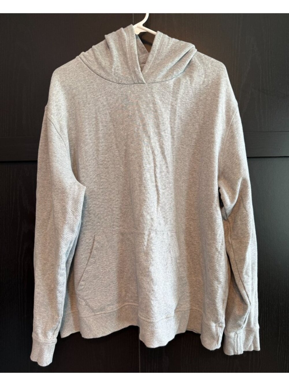 Pact Men's Organic Cotton Brushed Fleece Hoodie Sweatshirt XXL Gray Long Sleeves